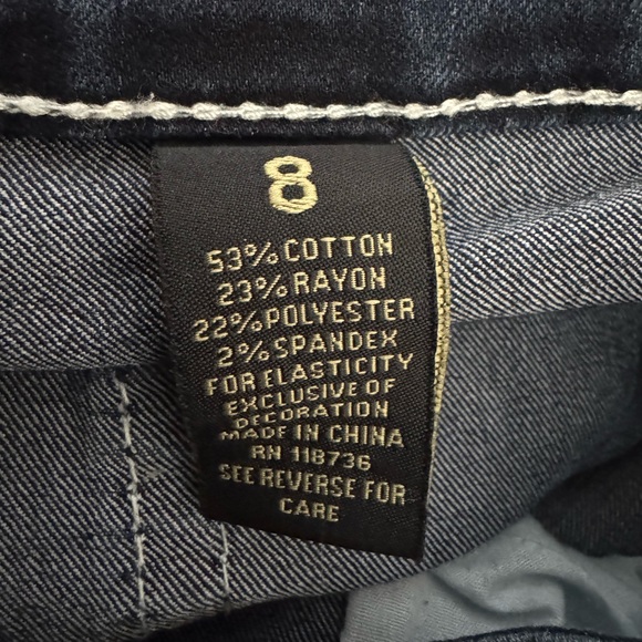 Love Indigo Premium capri blue jeans women’s size 8 - Picture 5 of 9